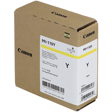 Canon 2367C001AA PFI-110Y Yellow Ink Cartridge (160ml)