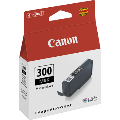 Canon 4192C001 PFI-300MBK Matte Black Ink Cartridge (1,750 4x6" Photos)