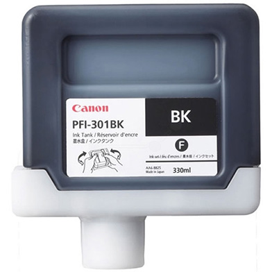 Canon 1486B001AA PFI-301BK Black Ink Cartridge (330ml)