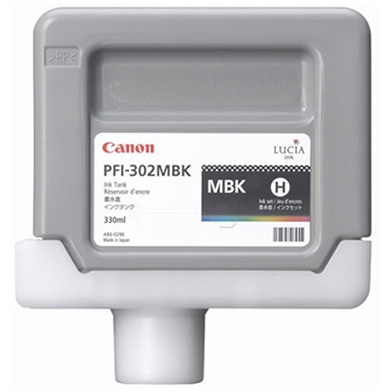 Canon 2215B001AA PFI-302MBK Matte Black Ink Cartridge (330ml)