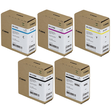 Canon  PFI-310 5 Colour Ink Cartridge Value Pack (330ml)