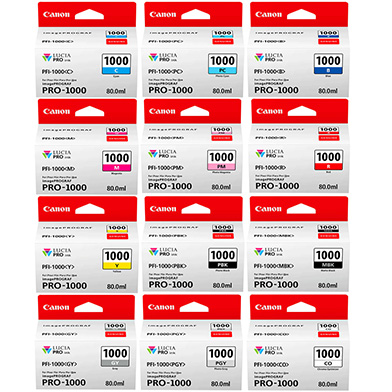 Canon  PFI-1000 Ink Cartridge Value Pack (80ml x 12)