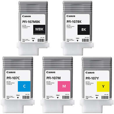 Canon  PFI-107 Ink Cartridge Value Pack (130ml x 5)