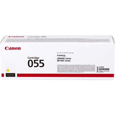 Canon 3013C002 055 Yellow Toner Cartridge (2,100 Pages)
