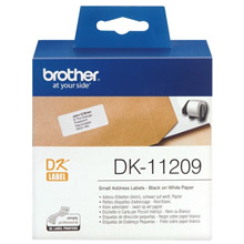 Brother DK11209 DK-11209 29mm x 62mm Label Roll (BLACK ON WHITE)