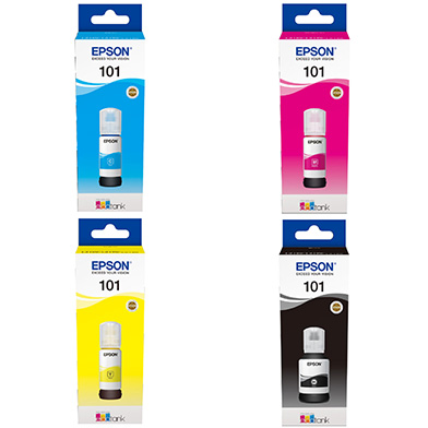 Epson  EcoTank 101 Ink Bottle Value Pack CMY (6K Pages) K (7.5K Pages)