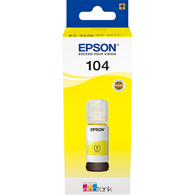 Epson C13T00P440 104 Yellow Ink Bottle (7,500 Pages)