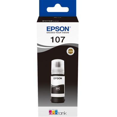 Epson C13T09B140 107 Black Ink Bottle (3,600 Pages)