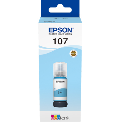 Epson C13T09B540 107 Light Cyan Ink Bottle (7,200 Pages)