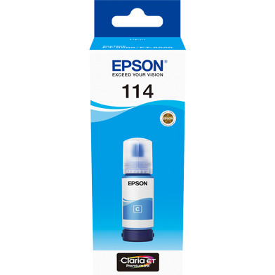 Epson C13T07B240 114 Cyan Ink Bottle (6,200 Pages)