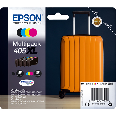 Epson C13T05H64010 405XL DURABrite Ultra Ink Multipack CMYK (1,100 Pages)