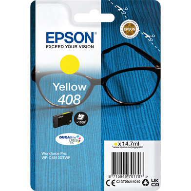 Epson C13T09J44010 408 DURABrite Ultra Yellow Ink Cartridge (1,100 Pages)