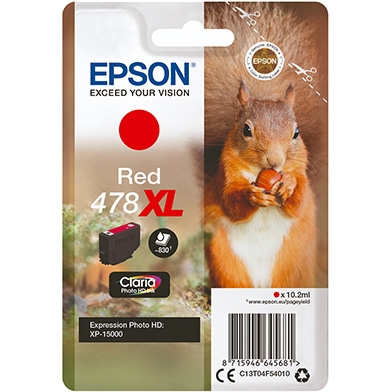 Epson C13T04F54010 478XL Red Ink Cartridge (830 Pages)