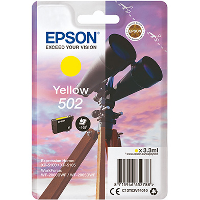 Epson C13T02V44010 Yellow 502 Ink Cartridge (160 Pages)