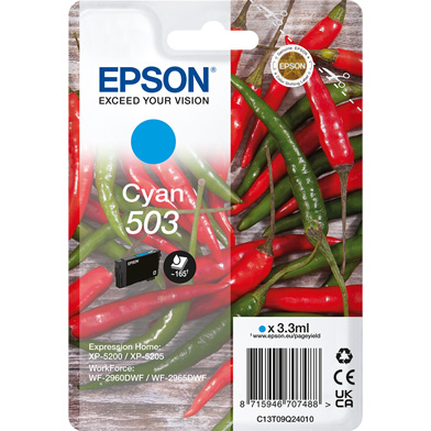 Epson C13T09Q24010 503 Cyan Ink Cartridge (165 Pages)
