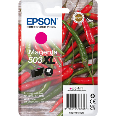 Epson C13T09R34010 503XL High Capacity Magenta Ink Cartridge (470 Pages)