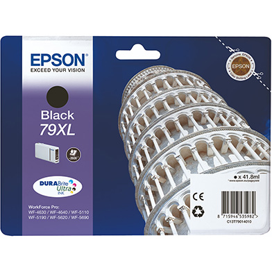 Epson C13T79014010 79XL Black Ink Cartridge (2,600 Pages)