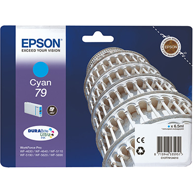 Epson C13T79124010 79 Cyan Ink Cartridge (800 Pages)
