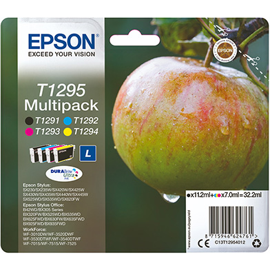 Epson C13T12954012 T1295 Ink Cartridge Multipack CMY (7ml) K (11.2ml)