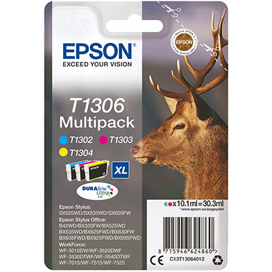 Epson C13T13064012 T1306 CMY Ink Cartridge Multipack (765 Pages)