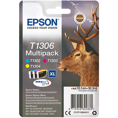 Epson T1306 CMY Ink Cartridge Multipack (765 Pages) 