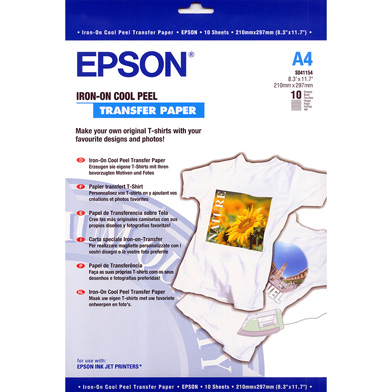 Epson Iron-on Transfer Paper - 124gsm (A4 / 10 Sheets)