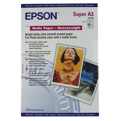 Epson C13S041264 Matte Paper Heavy Weight - 167gsm (A3+ / 50 Sheets)