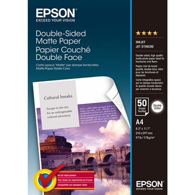 Epson C13S041569 Double Sided Matte Paper - 178gsm (A4 / 50 Sheets)