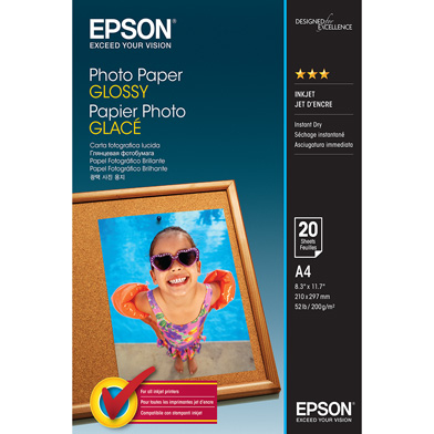 Epson C13S042538 Glossy Photo Paper - 200gsm (A4 / 20 Sheets)