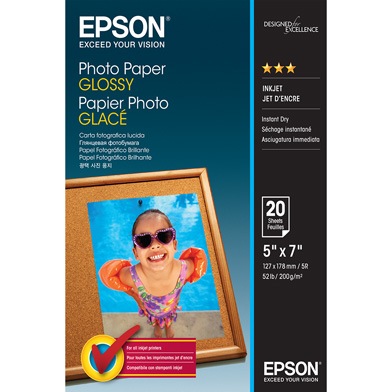 Epson C13S042544 Glossy Photo Paper - 200gsm (13 x 18cm / 20 Sheets)