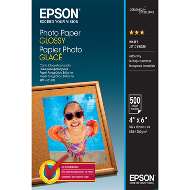 Epson C13S042549 Glossy Photo Paper - 200gsm (10 x 15cm / 500 Sheets)