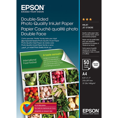 Epson C13S400059 Double-Sided Photo Quality Inkjet Paper - 140gsm (A4 / 50 Sheets)