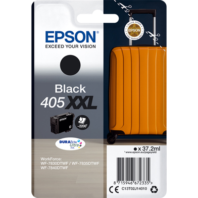 Epson 405XXL Black DURABrite Ultra Ink Cartridge (2,200 Pages) 