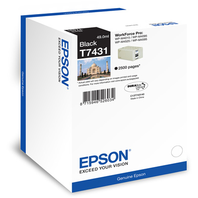 Epson C13T74314010 Black Ink Cartridge (2,500 Pages)