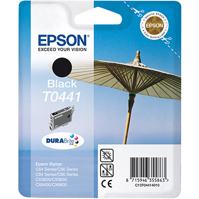 Epson C13T04414010 T0441 Black Ink Cartridge (600 Pages)