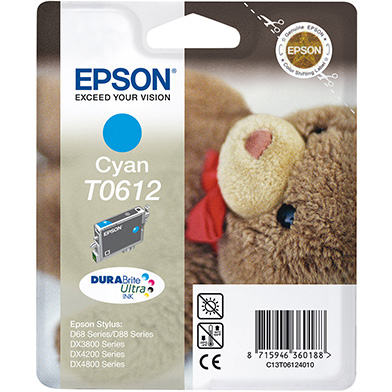 Epson C13T06124010 T0612 Cyan Ink Cartridge (8ml)