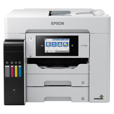 Epson EcoTank ET-5880 (5 Year Warranty Bundle) A4 Colour Multifunction Inkjet Printer