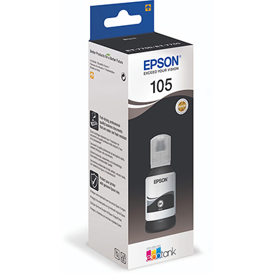 Epson C13T00Q140 105 Black Ink Bottle (1,900 Photos)