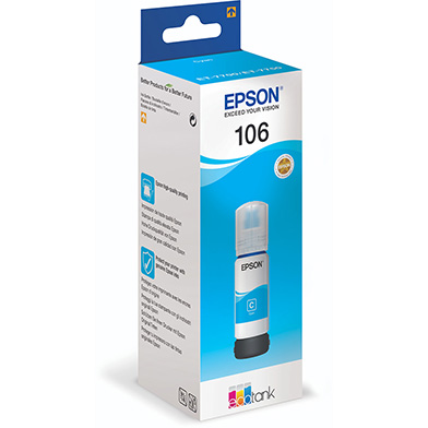 Epson C13T00R240 106 Cyan Ink Bottle (1,900 Photos)