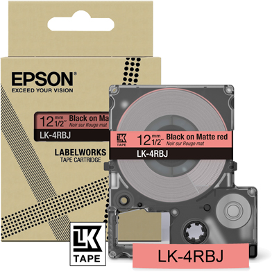 Epson C53S672071 LK-4RBJ Matte Label Cartridge (Red/Black) (12mm x 8m)