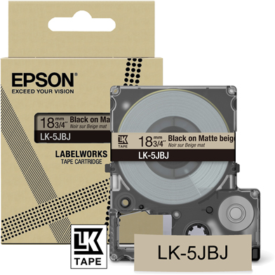 Epson C53S672091 LK-5JBJ Matte Label Cartridge (Beige/Black) (18mm x 8m)
