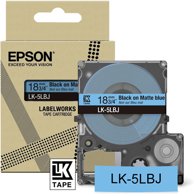 Epson C53S672081 LK-5LBJ Matte Label Cartridge (Blue/Black) (18mm x 8m)