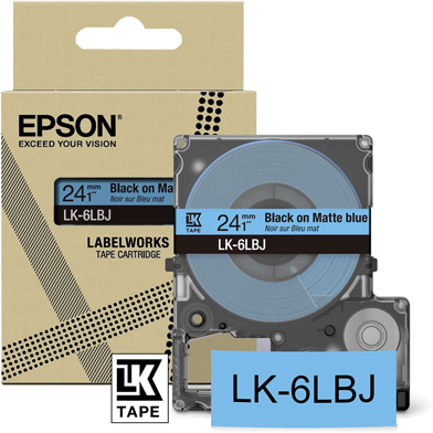 Epson C53S672082 LK-6LBJ Matte Label Cartridge (Blue/Black) (24mm x 8m)