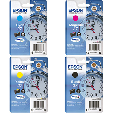 Epson 27 Ink Value Pack CMY (300 Pages) K (350 Pages)