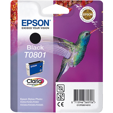 Epson C13T08014010 T0801 Black Ink Cartridge (7.4ml)