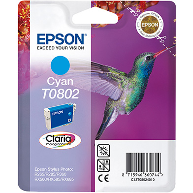 Epson C13T08024010 T0802 Cyan Ink Cartridge (7.4ml)