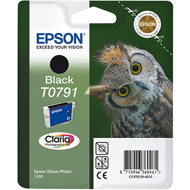 Epson C13T07914010 T0791 Black Ink Cartridge (470 Pages)