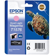 Epson C13T15764010 T1576 Vivid Light Magenta Ink Cartridge (25.9ml)