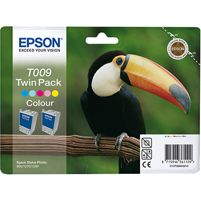 Epson C13T00940210 T009 5-Colour Ink Cartridge Twin Pack (2 x 66ml)