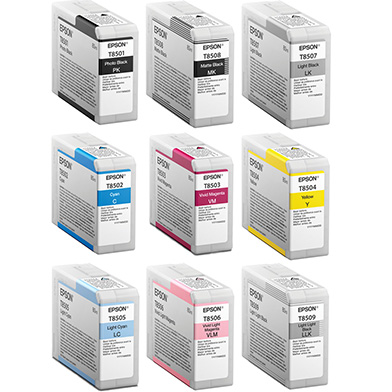 Epson T850 Ink Cartridge Value Pack (80ml x 9)